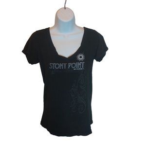 J.America Vanity Stony Point Resort Women's Black Shirt Sz. L